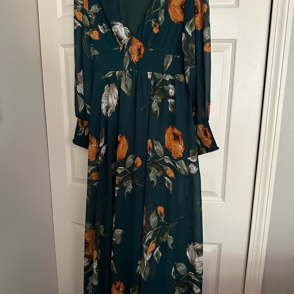 Baltic Born Topaz and Orange Floral Maxi Dress